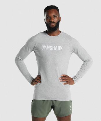 Gymshark Apollo Muške Dugi Rukav Svijetlo Sive | HR 2664ILH